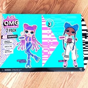 2-Pack LOL Surprise OMG Roller Chick & Chillax Fashion Dolls